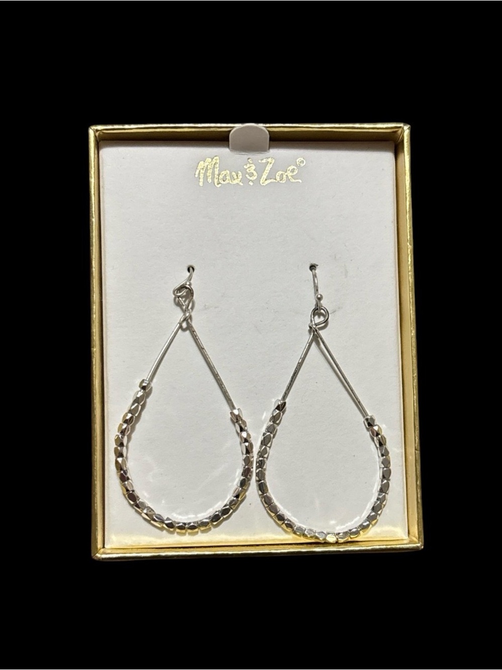 Silver Teardrop Dangle Earrings